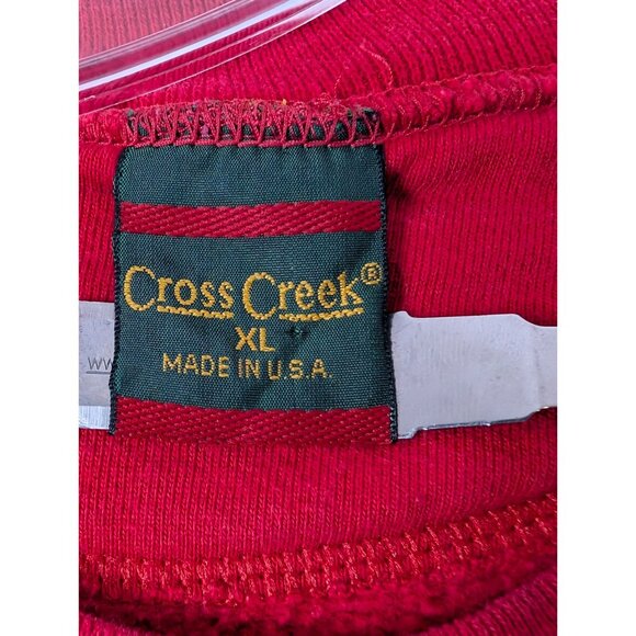 Vintage Cross Creek Made In USA Red Golf Club Crewneck Sweatshirt Mens X-Large - Picture 9 of 11